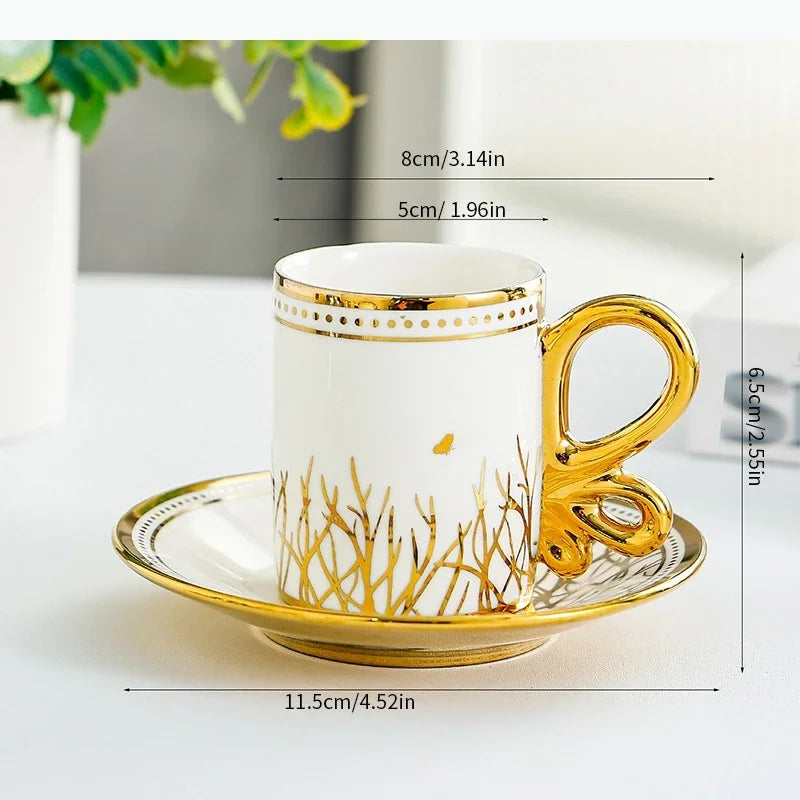 Vintage Espresso Cup Set – 6 Pieces
