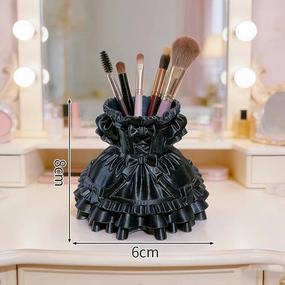 3D Printed Jewelry Tray Princess Dress Shape Makeup Brush Holder Jewelry Display Case Watches/Keys Storage Box Birthday Gifts