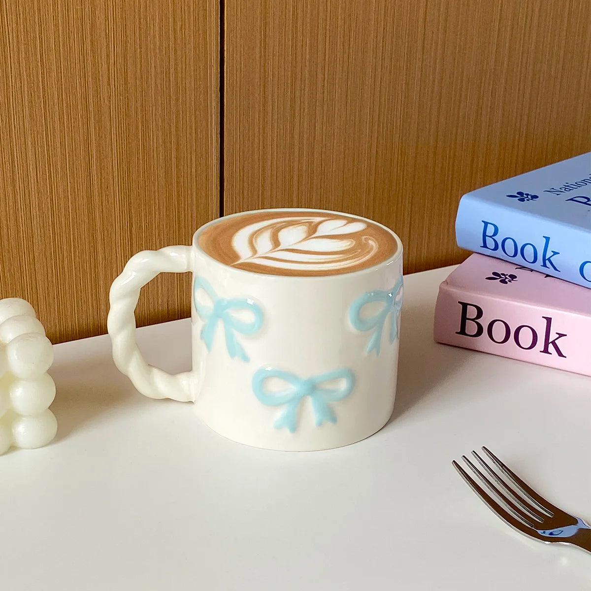 Twisted-Handle Bow Ceramic Mug
