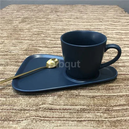 Luxury Ceramic Coffee Cup, Spoon & Saucer Set