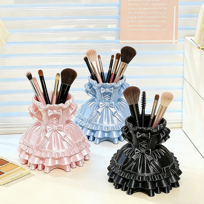 3D Printed Jewelry Tray Princess Dress Shape Makeup Brush Holder Jewelry Display Case Watches/Keys Storage Box Birthday Gifts