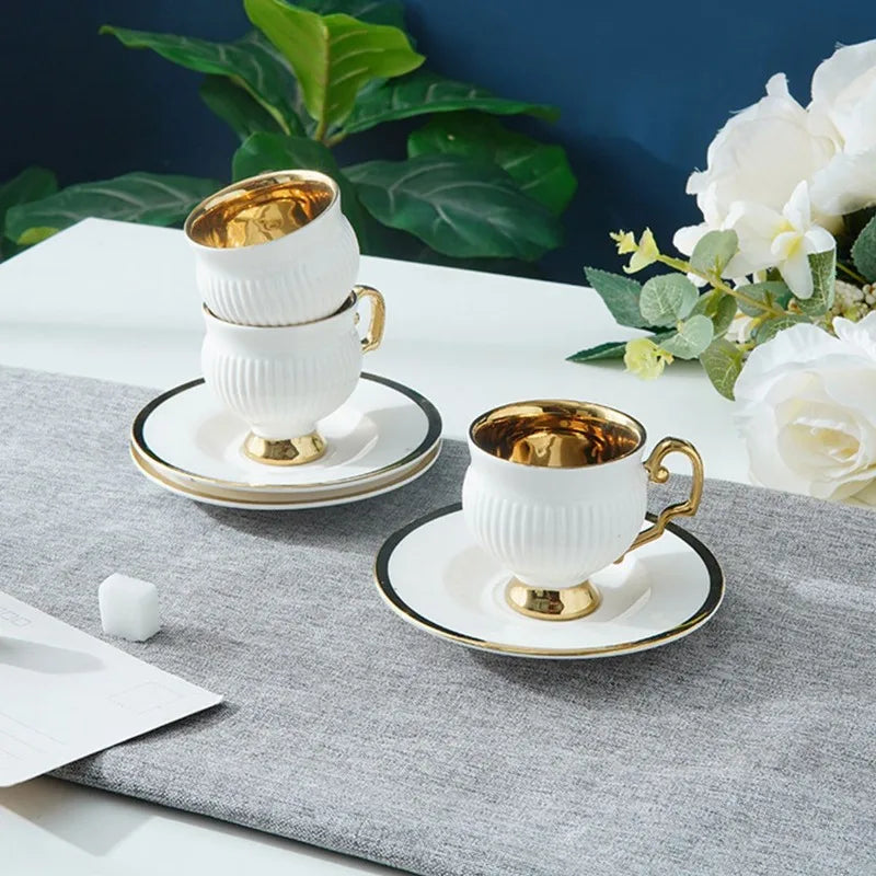 European Ceramic Espresso Cup Set – 90ml