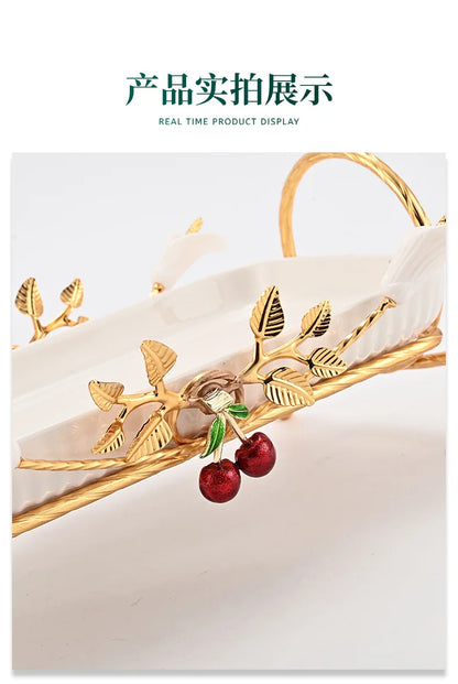 Decorative Metal Fruit & Dessert Serving Stand