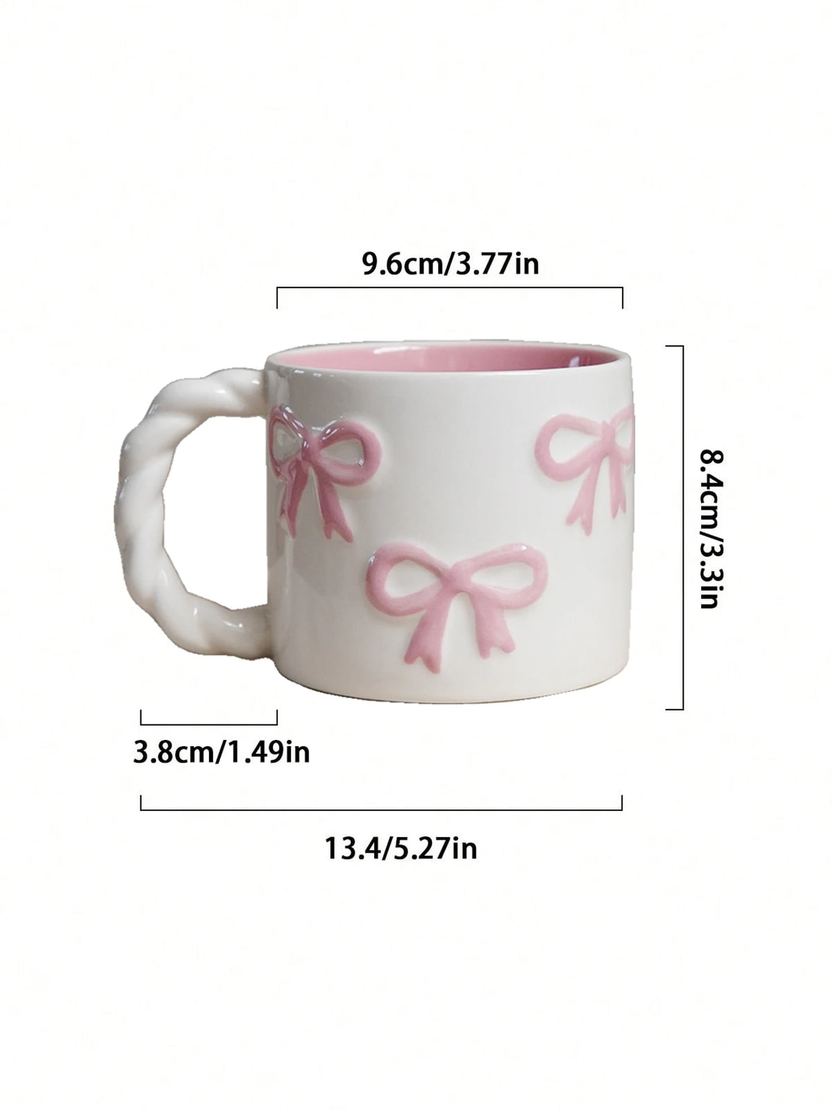 Twisted-Handle Bow Ceramic Mug