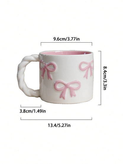 Twisted-Handle Bow Ceramic Mug