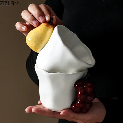 Fruit-Handle Ceramic Coffee Mug