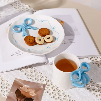 Bow Ceramic Cup & Plate