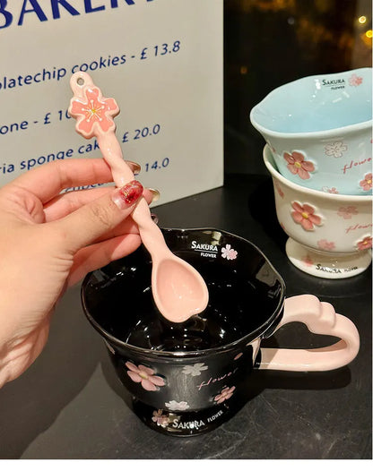Sakura Flower Ceramic Coffee Cup