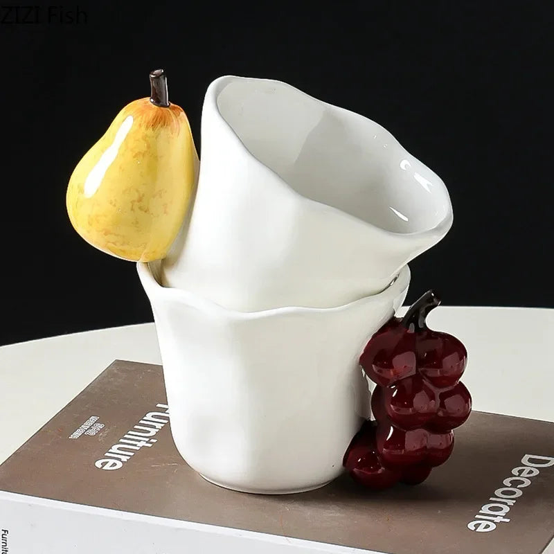 Fruit-Handle Ceramic Coffee Mug