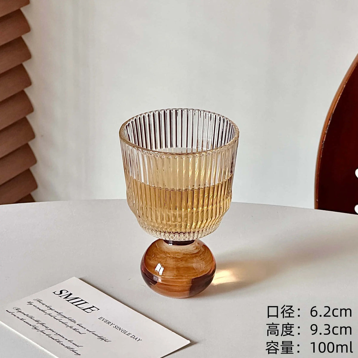 Round-Base Decorative Glass Cup