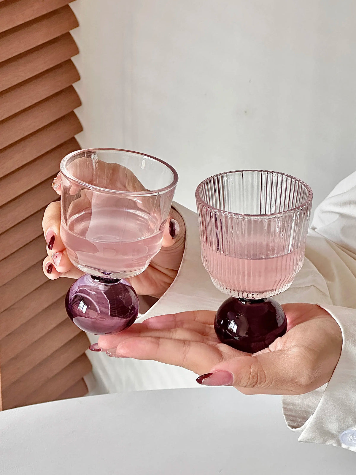 Cute Ball Base Glass Creative Mid-Century Whiskey Cup Baijiu Cup Tea Drinking Cup Juice Cup
