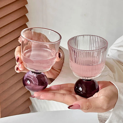 Round-Base Decorative Glass Cup