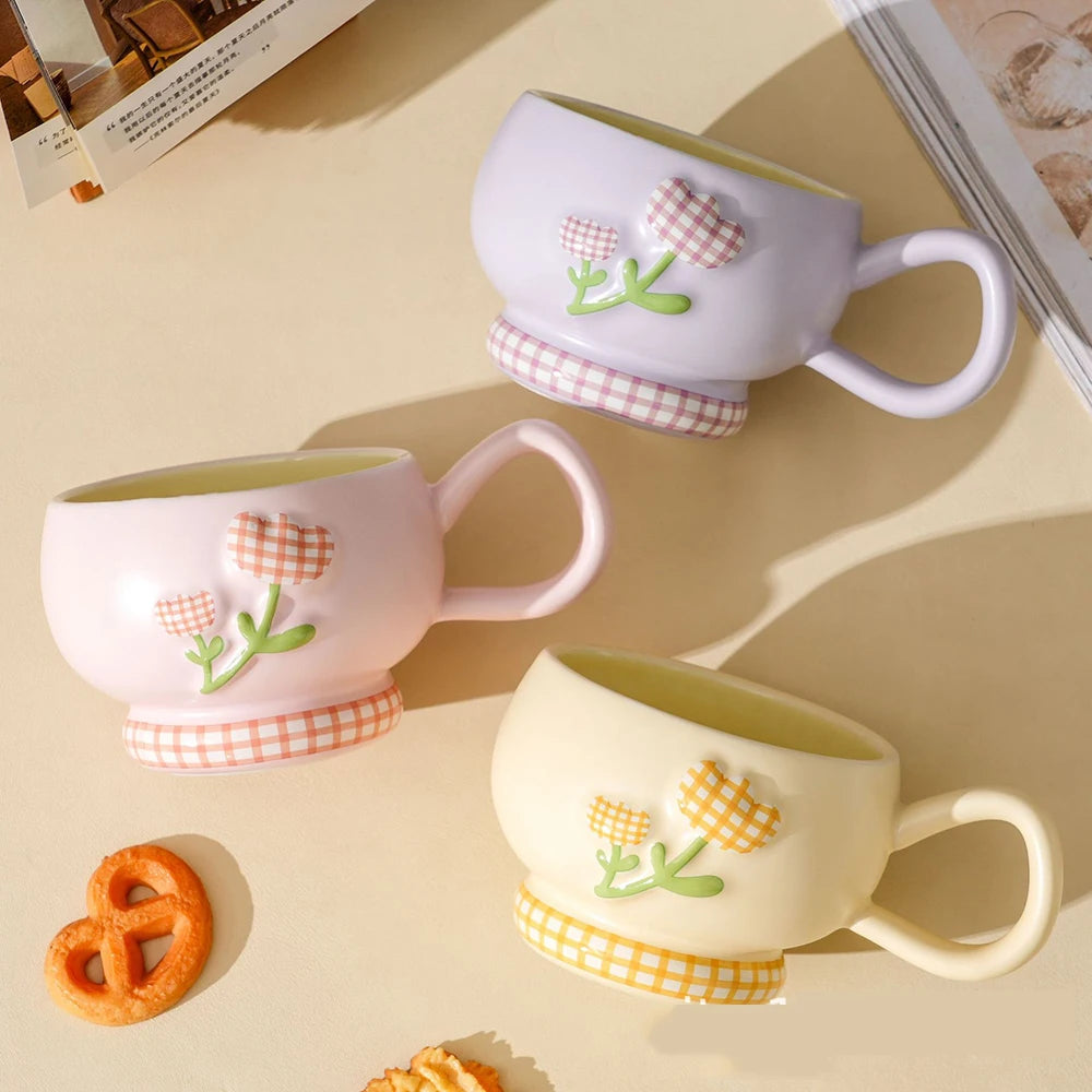Tulip Relief Ceramic Mug