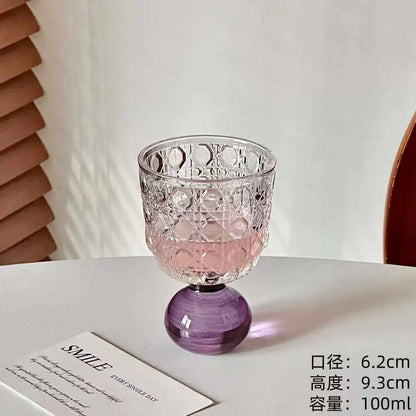 Cute Ball Base Glass Creative Mid-Century Whiskey Cup Baijiu Cup Tea Drinking Cup Juice Cup