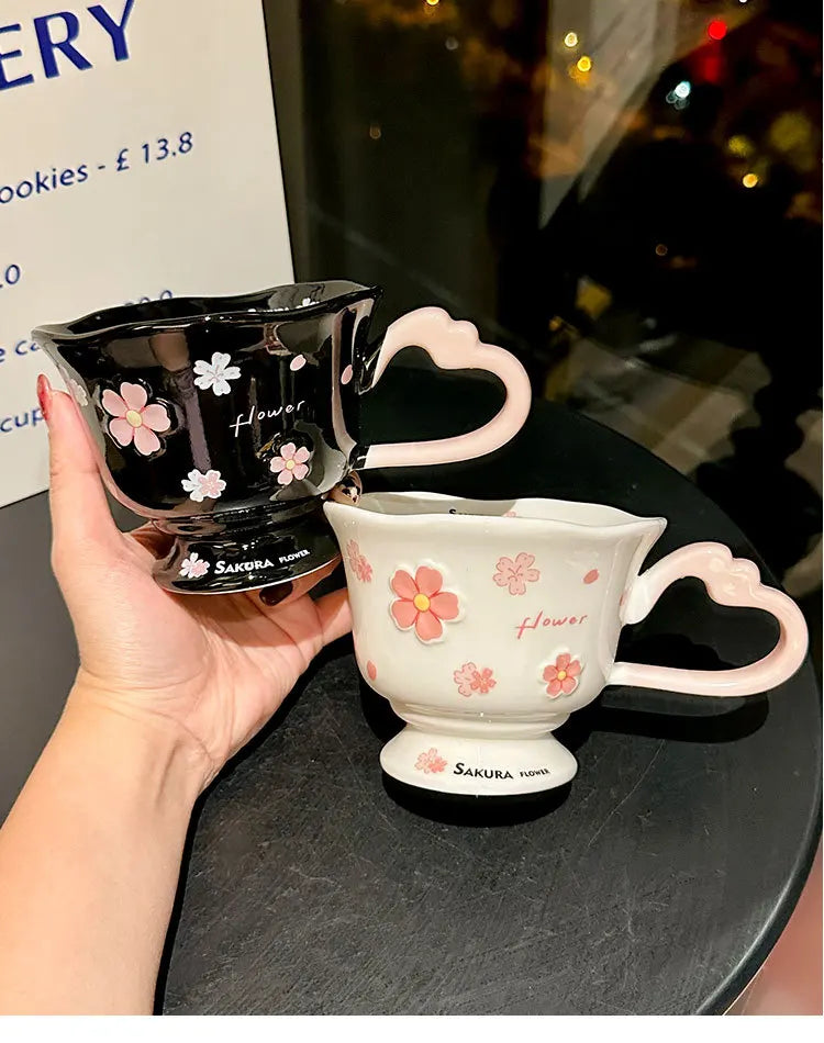 Sakura Flower Ceramic Coffee Cup