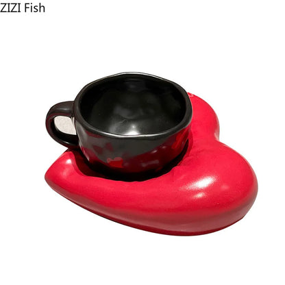 Heart Porcelain Cup & Saucer