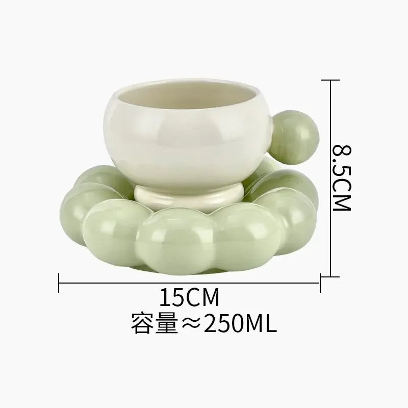 Bow Coffee Cup & Flower Saucer
