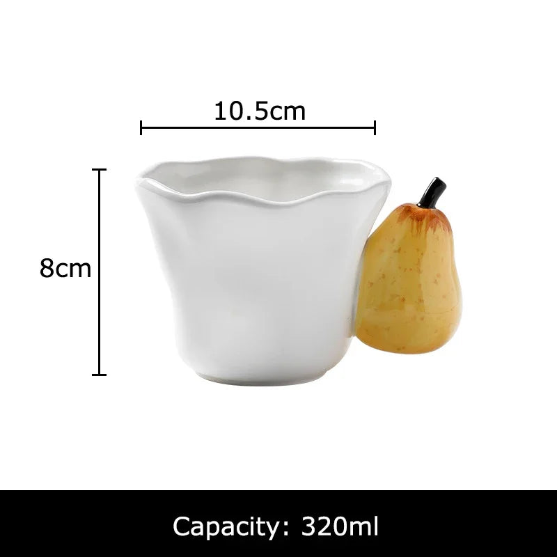 Fruit-Handle Ceramic Coffee Mug