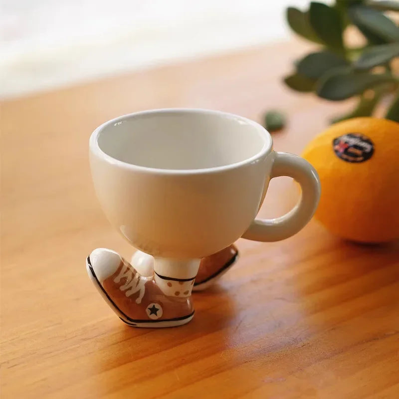 Creative Sneakers Feet Ceramic Coffee Mug Ornaments Living Room Kitchen Tea Cup Egg Cup Cartoon Funny Storage Ornaments Crafts