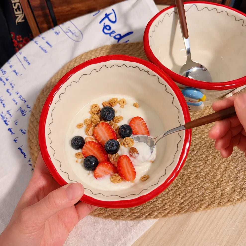 Snowman Ceramic Yogurt Bowl
