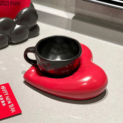 Heart Porcelain Cup & Saucer